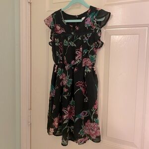 Children’s Place small 5/6 floral black dress